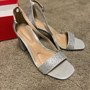 Kelly & Katie Glittering Silver Heels
